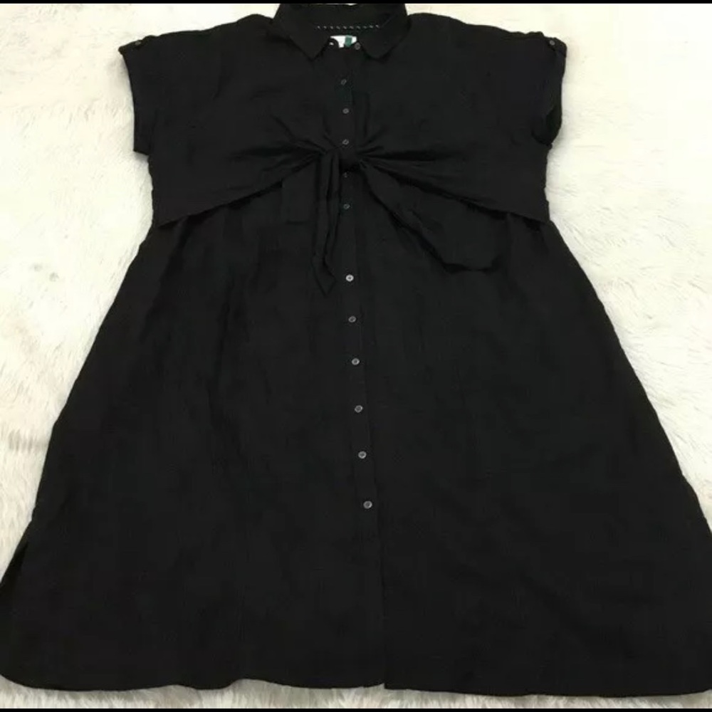 Anthropologie black button down dress - size 26W